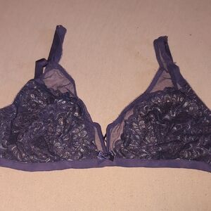 Savage X Fenty Deep Purple Lace Bra